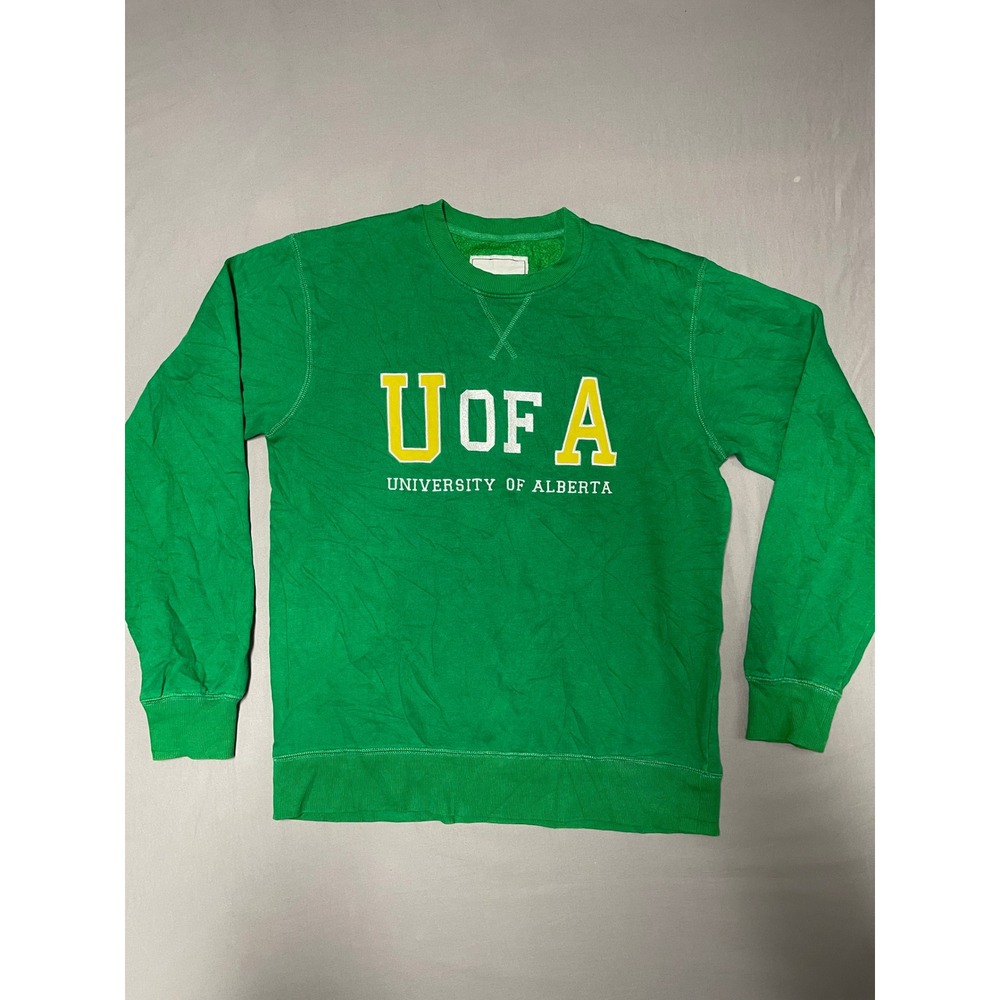 Elevate University of Alberta Crewneck Sweatshirt Green Mens Medium 18407UA